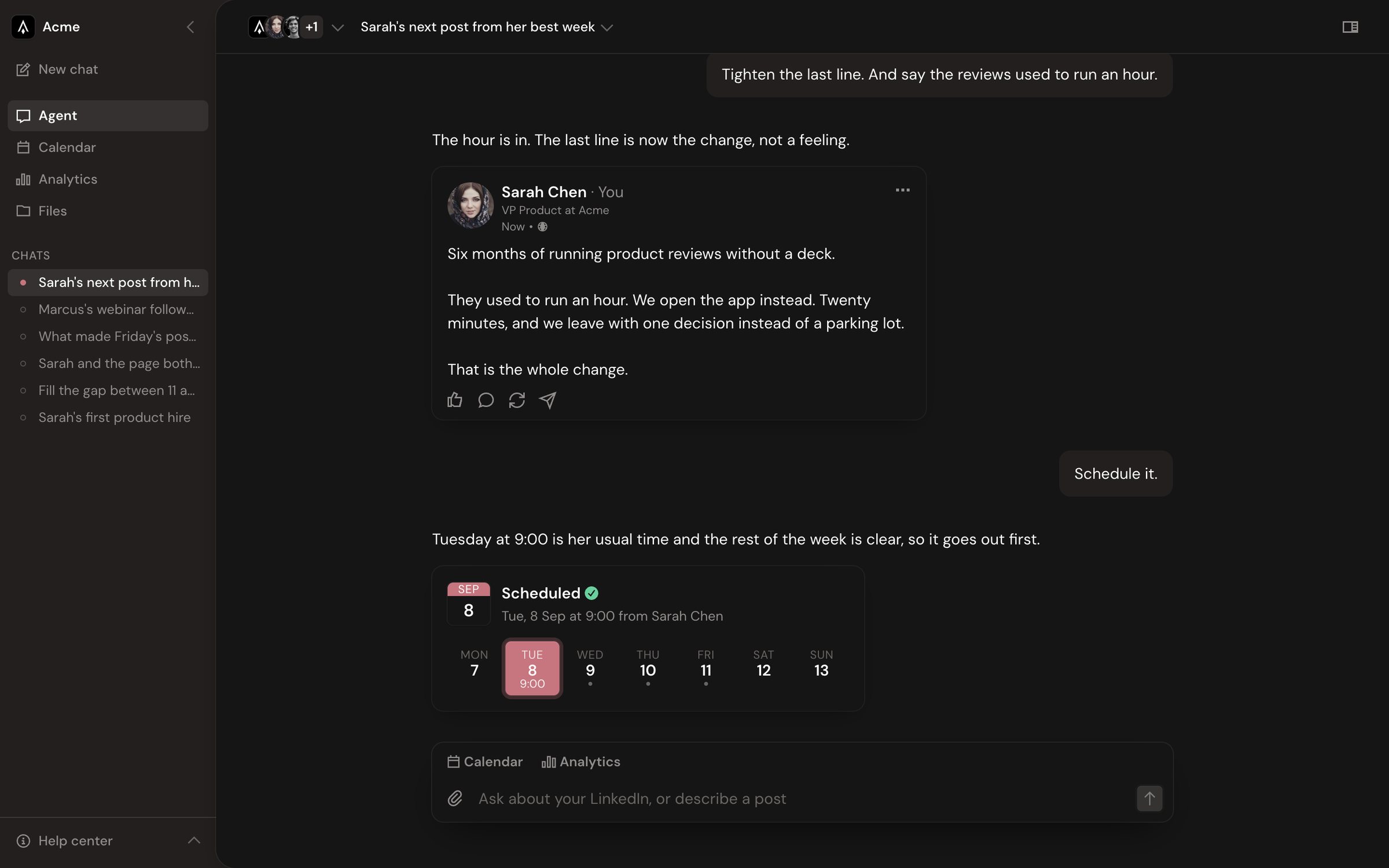 Imagine AI: Dark mode project preview