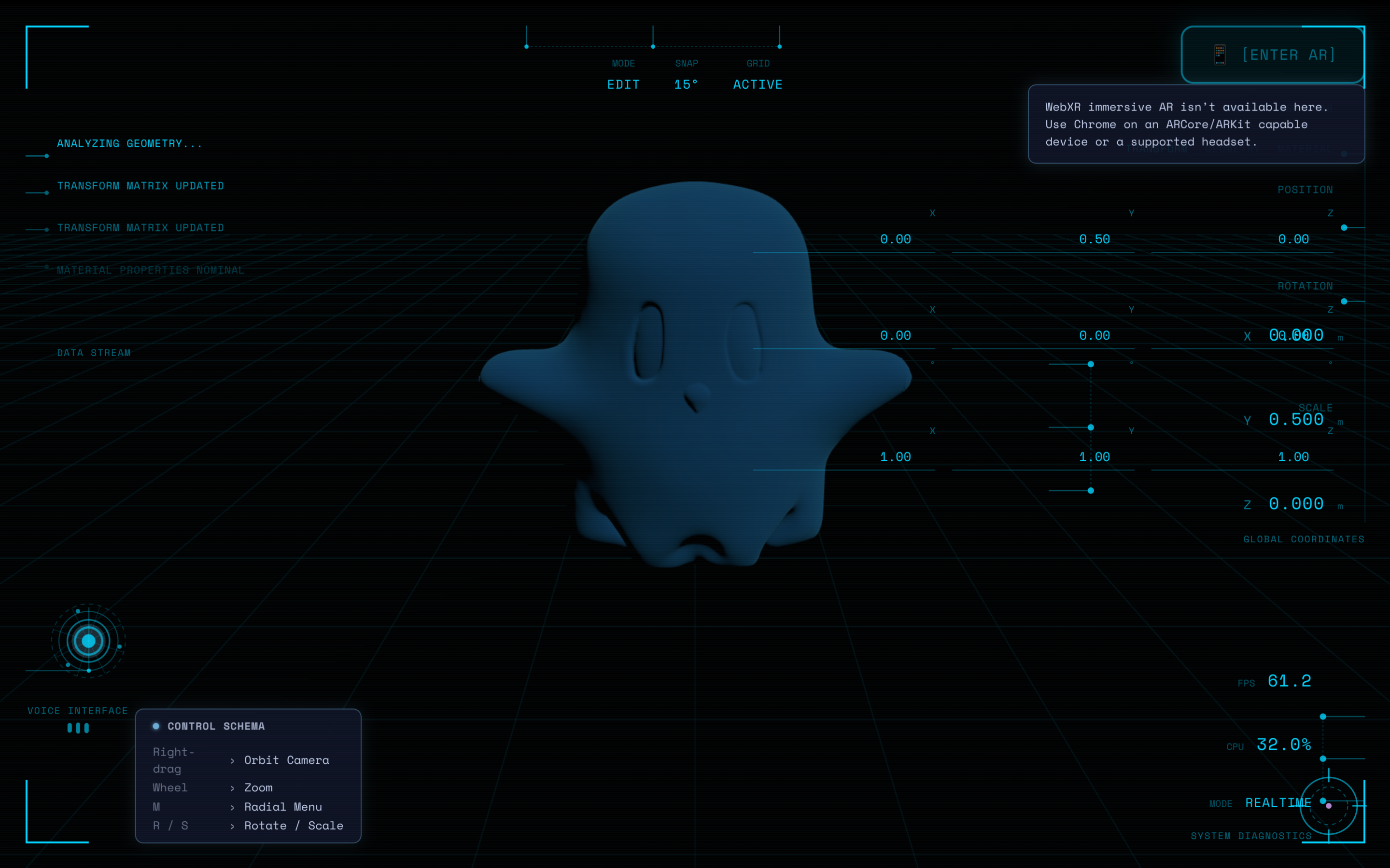 Suzanne 3D: Editor project preview